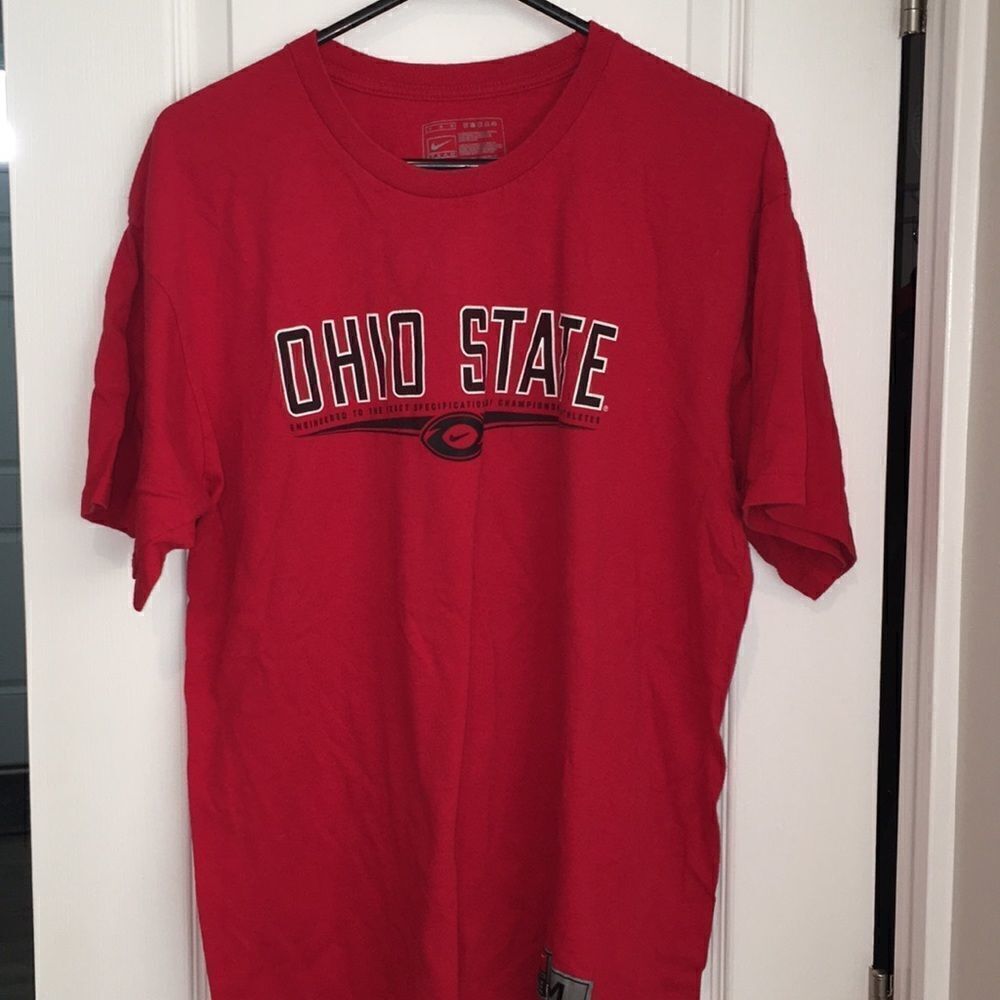 Nike Ohio State Buckeyes Red OSU sports football basketball baseball t shirt M